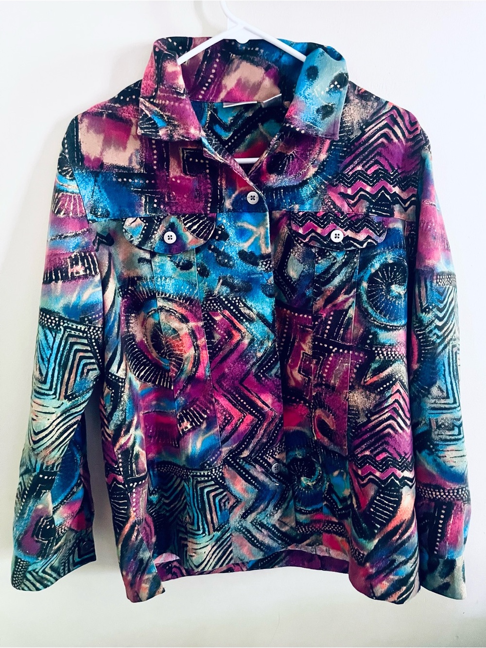 Vintage Y2K  Chicos abstract print jacket womens size medium